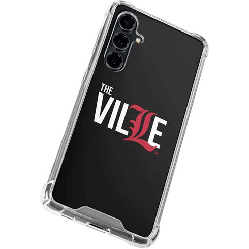University of Louisville Black Background Galaxy S23 FE Clear Case