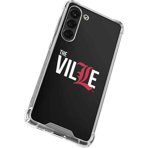 University of Louisville Black Background Galaxy S23 Plus Clear Case
