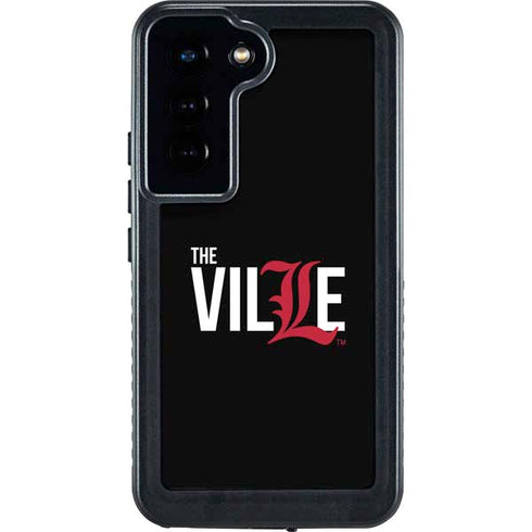 University of Louisville Black Background Galaxy S23 Waterproof Case