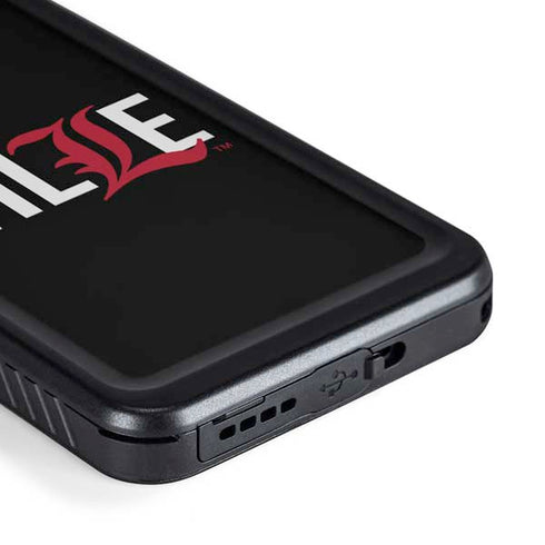 University of Louisville Black Background Galaxy S23 Waterproof Case