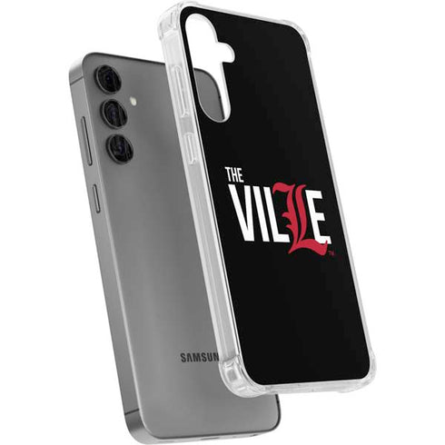 University of Louisville Black Background Galaxy S24 Plus Clear Case