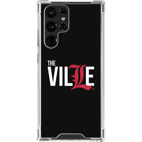 University of Louisville Black Background Galaxy S24 Ultra Clear Case