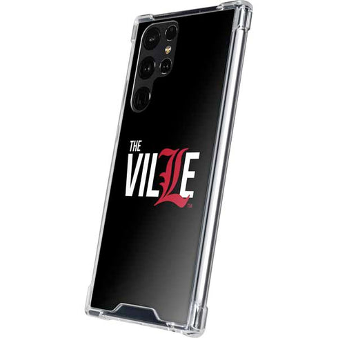 University of Louisville Black Background Galaxy S24 Ultra Clear Case