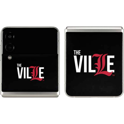 University of Louisville Black Background Galaxy Z Flip3 5G Skin