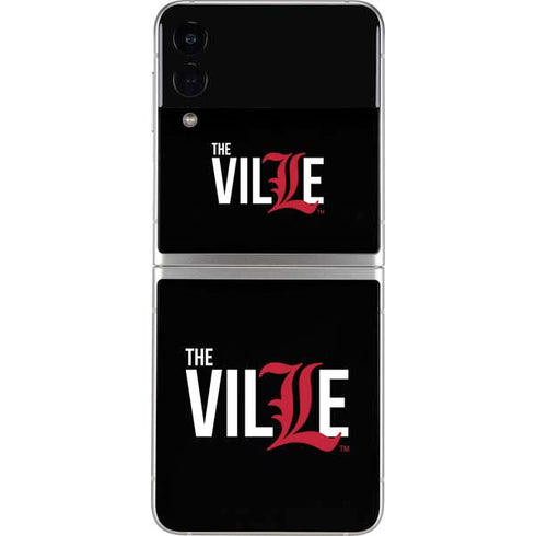 University of Louisville Black Background Galaxy Z Flip3 5G Skin