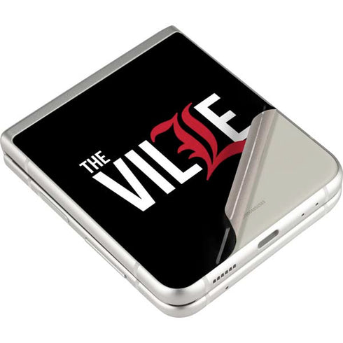 University of Louisville Black Background Galaxy Z Flip3 5G Skin