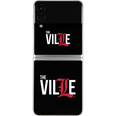University of Louisville Black Background Galaxy Z Flip4 5G Skin
