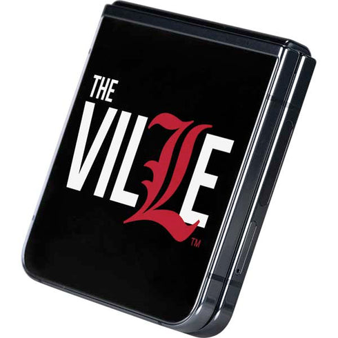 University of Louisville Black Background Galaxy Z Flip5 5G Skin