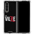 University of Louisville Black Background Galaxy Z Fold4 5G Clear Case