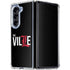University of Louisville Black Background Galaxy Z Fold5 5G Clear Case