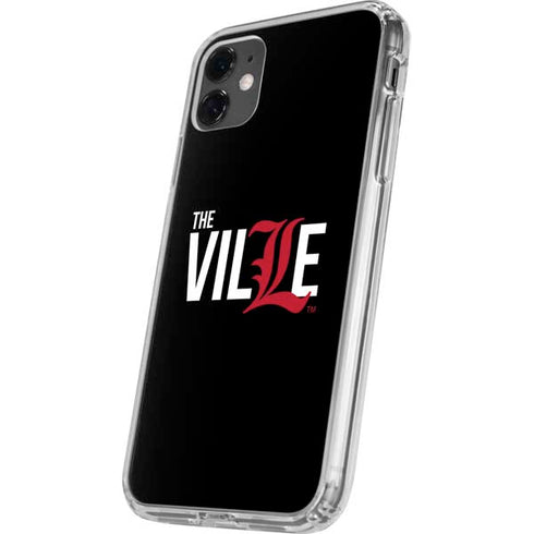 University of Louisville Black Background iPhone 11 Clear Case