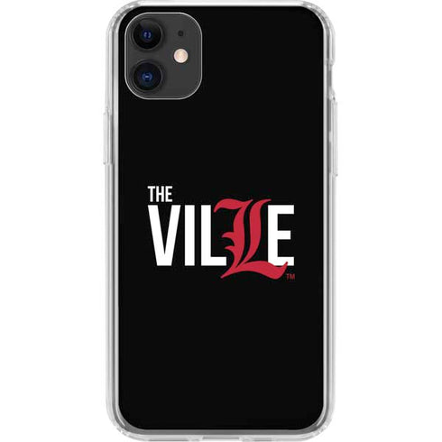 University of Louisville Black Background iPhone 11 Clear Case