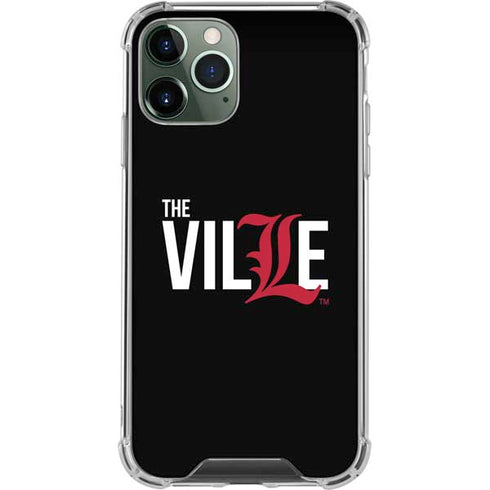 University of Louisville Black Background iPhone 12 Pro Clear Case