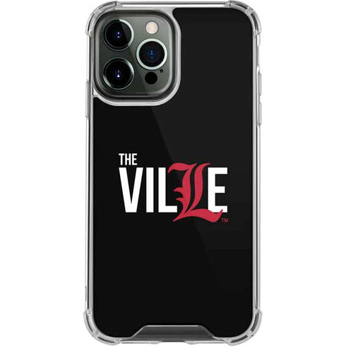 University of Louisville Black Background iPhone 13 Pro Max Clear Case