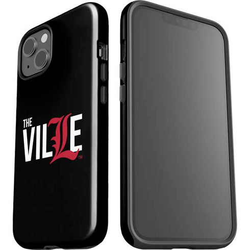 University of Louisville Black Background iPhone 14 Plus Impact Case