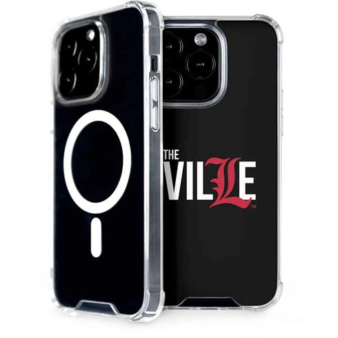 University of Louisville Black Background iPhone 15 Pro MagSafe Case