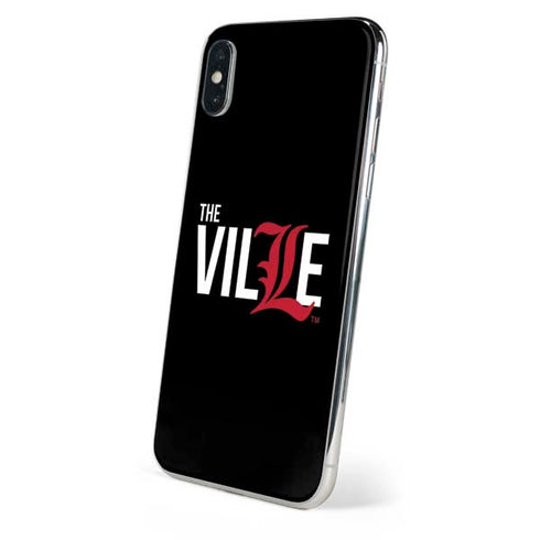 University of Louisville Black Background iPhone X Skin