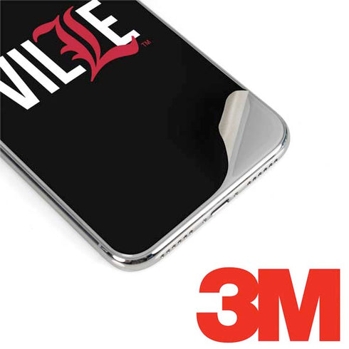 University of Louisville Black Background iPhone X Skin