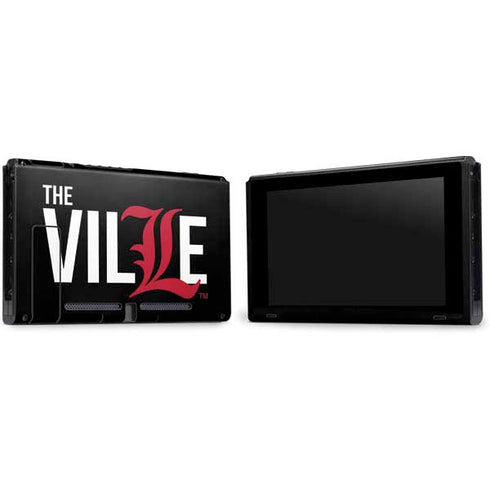 University of Louisville Black Background Nintendo Switch Bundle Skin