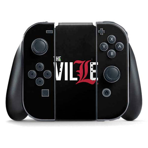 University of Louisville Black Background Nintendo Switch (2017-2021) Joy-Con Controller Skin