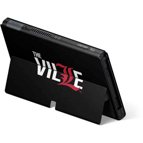 University of Louisville Black Background Nintendo Switch OLED (2021) Skin