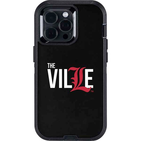 University of Louisville Black Background Otterbox Defender iPhone Skin