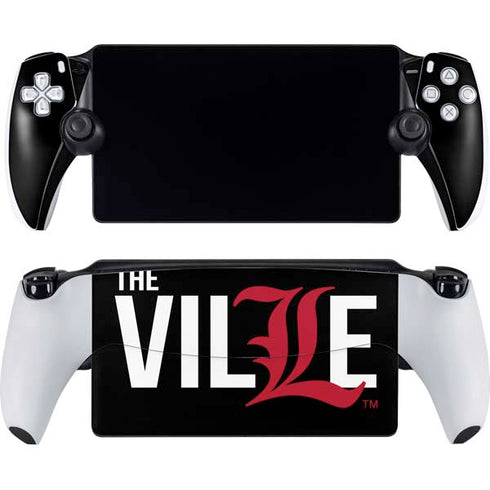 University of Louisville Black Background PlayStation Portal Remote Player Skin
