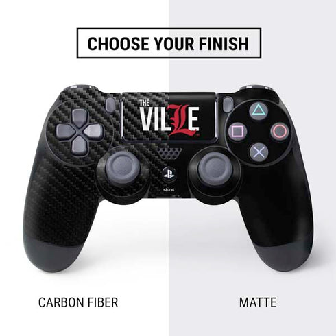 University of Louisville Black Background PS4 Controller Skin