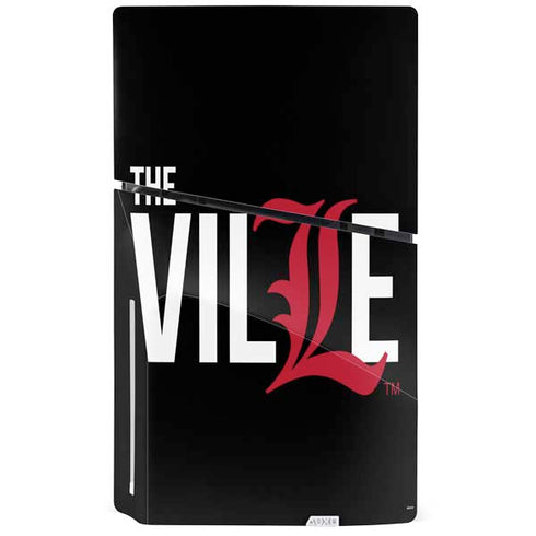 University of Louisville Black Background PS5 Slim Disk Console Skin