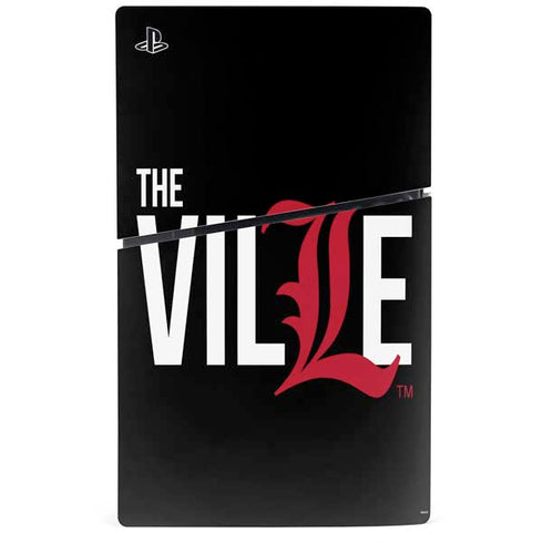 University of Louisville Black Background PS5 Slim Digital Edition Bundle Skin