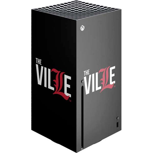 University of Louisville Black Background Xbox Series X Console Skin