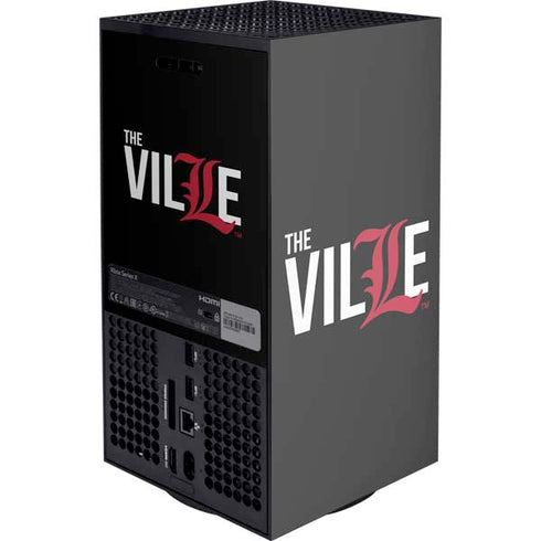 University of Louisville Black Background Xbox Series X Console Skin