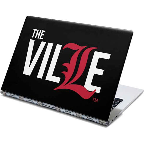 University of Louisville Black Background Yoga 910 2-in-1 14in Touch-Screen Skin