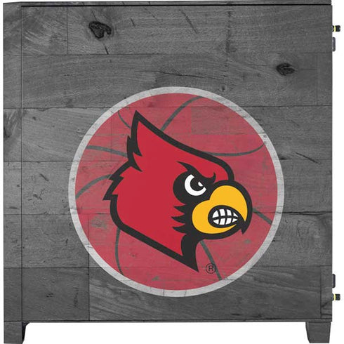 University of Louisville Cardinals Basketball Corsair 4000D Tempered Glass Mid-Tower ATX Case Skin