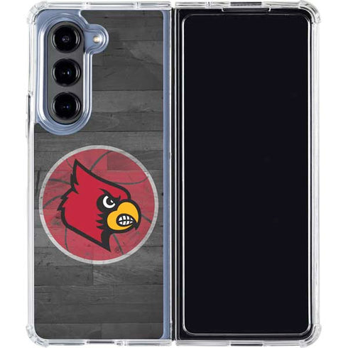 University of Louisville Cardinals Basketball Galaxy Z Fold5 5G Clear Case