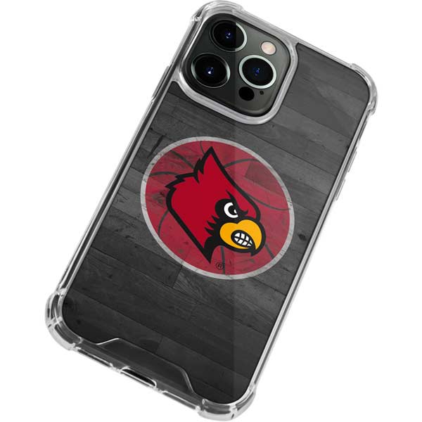 Skinit Clear Phone Case Compatible with iPhone 11 - Officially Licensed  College Louisville Cardinals Basketball Design
