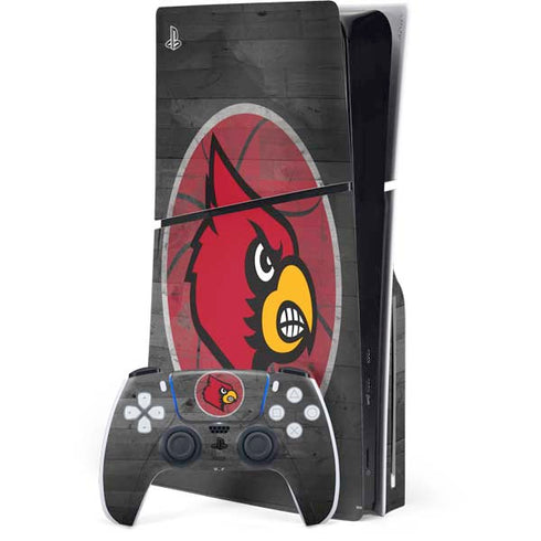 University of Louisville Cardinals Basketball PS5 Slim Disk Bundle Skin