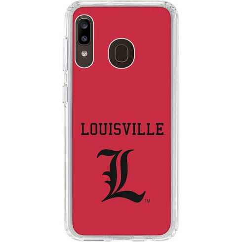 University of Louisville Cardinals Galaxy A20 Clear Case