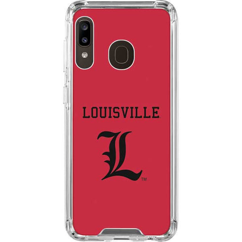 University of Louisville Cardinals Galaxy A30 Clear Case