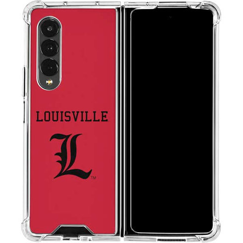 University of Louisville Cardinals Galaxy Z Fold4 5G Clear Case