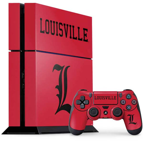University of Louisville Cardinals PS4 Console and Controller Bundle Skin