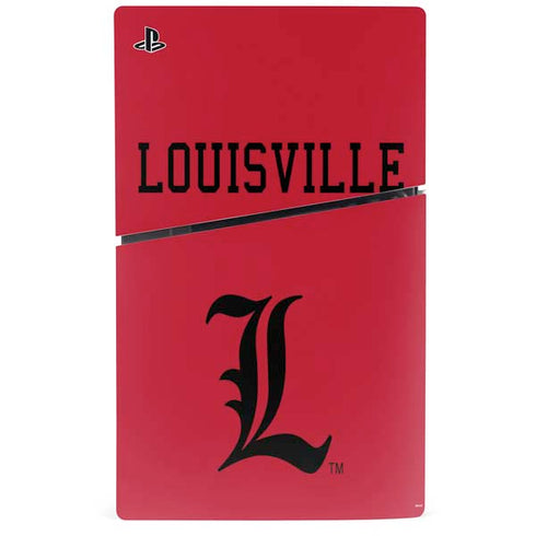 University of Louisville Cardinals PS5 Slim Digital Edition Bundle Skin