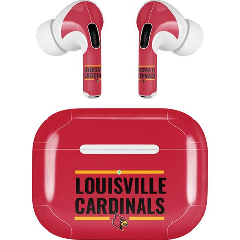 University of Louisville Cardinals Striped AirPods Pro 2nd Gen Skin