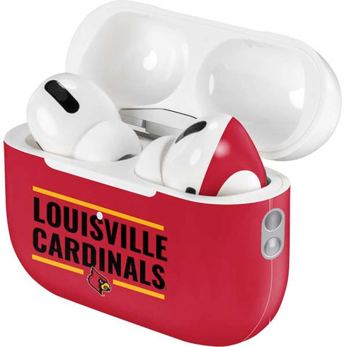 University of Louisville Cardinals Striped AirPods Pro 2nd Gen Skin