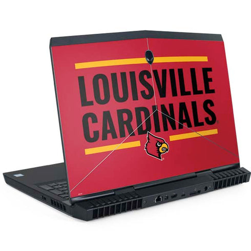 University of Louisville Cardinals Striped Dell Alienware Skin