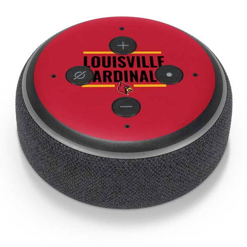 University of Louisville Cardinals Striped Amazon Echo Dot Skin