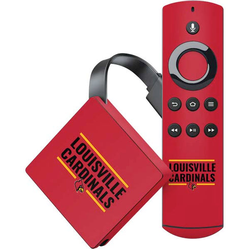 University of Louisville Cardinals Striped Amazon Fire TV Skin