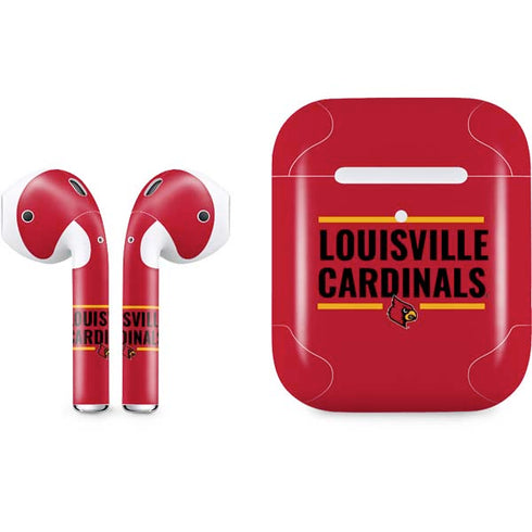 University of Louisville Cardinals Striped Apple AirPods 2 Skin