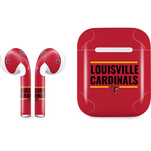 University of Louisville Cardinals Striped Apple AirPods Skin