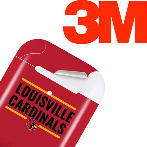 University of Louisville Cardinals Striped Apple AirPods Skin